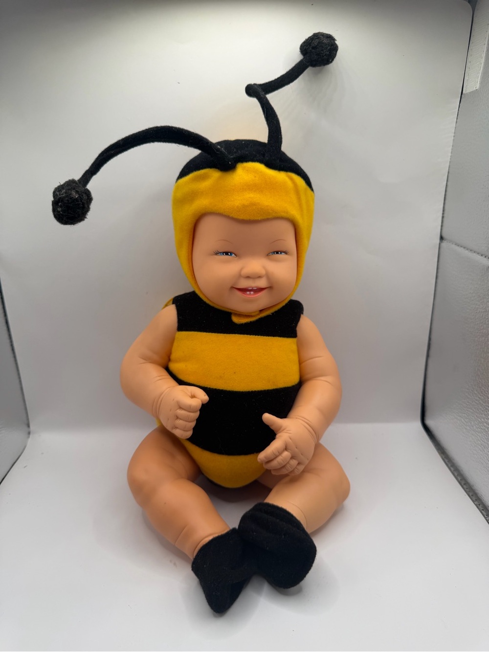 Late 1990s Anne Geddes Bumble Bee Baby Doll Plush Collectible